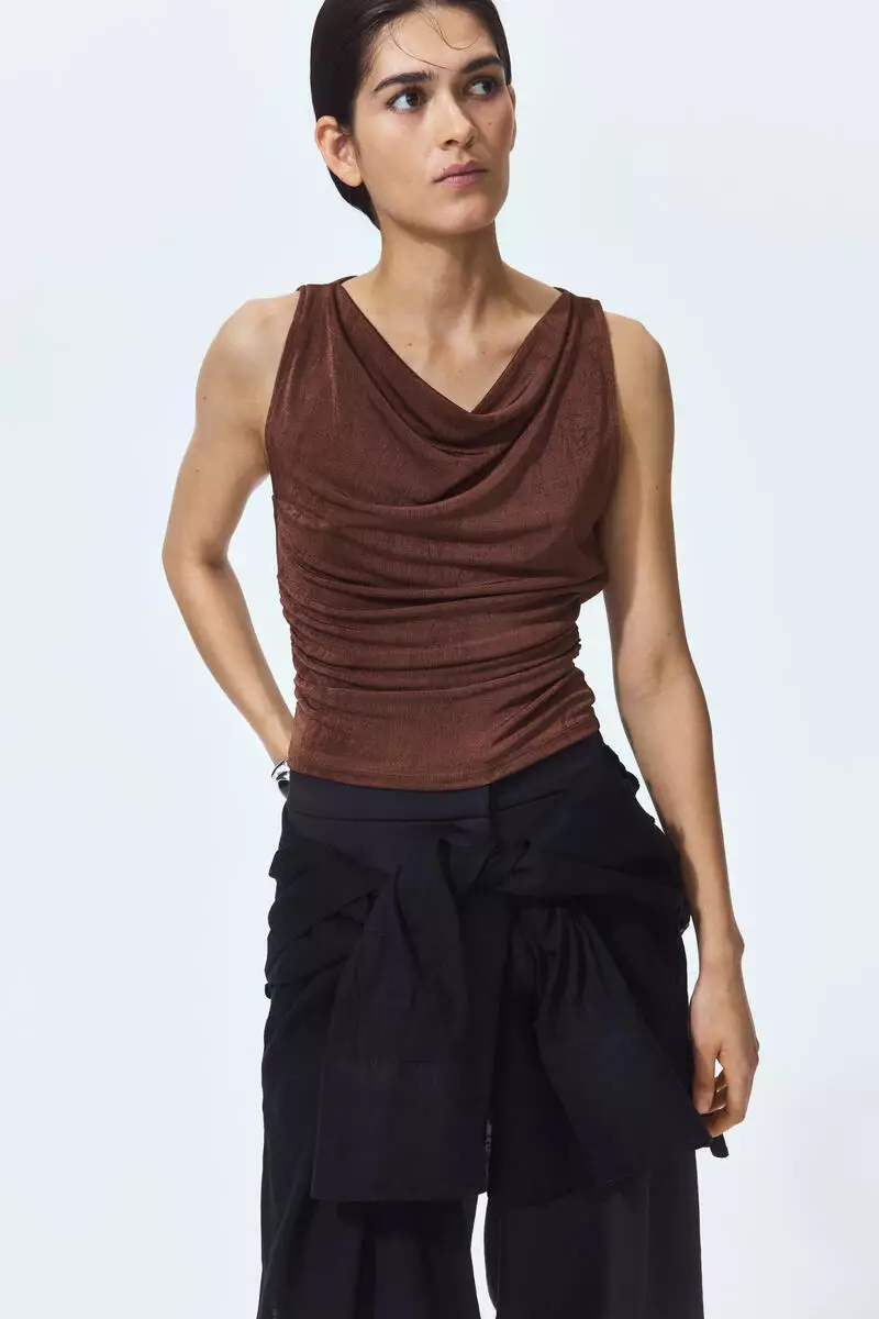 Buy H&M Foldover-edge off-the-shoulder dress 2026 Online