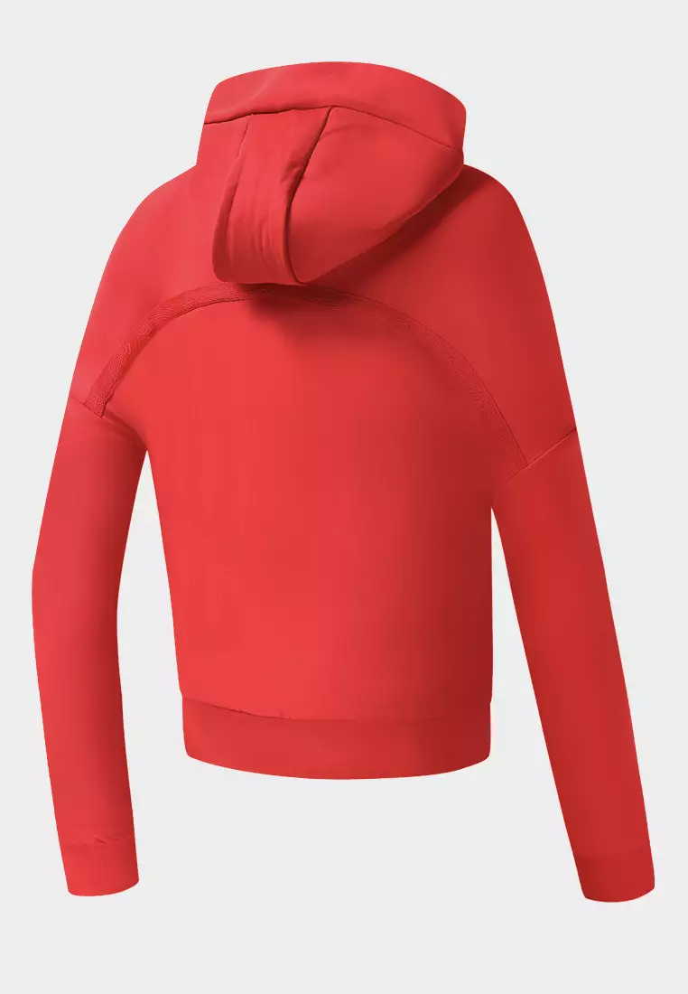 Red pullover on sale hoodie women's