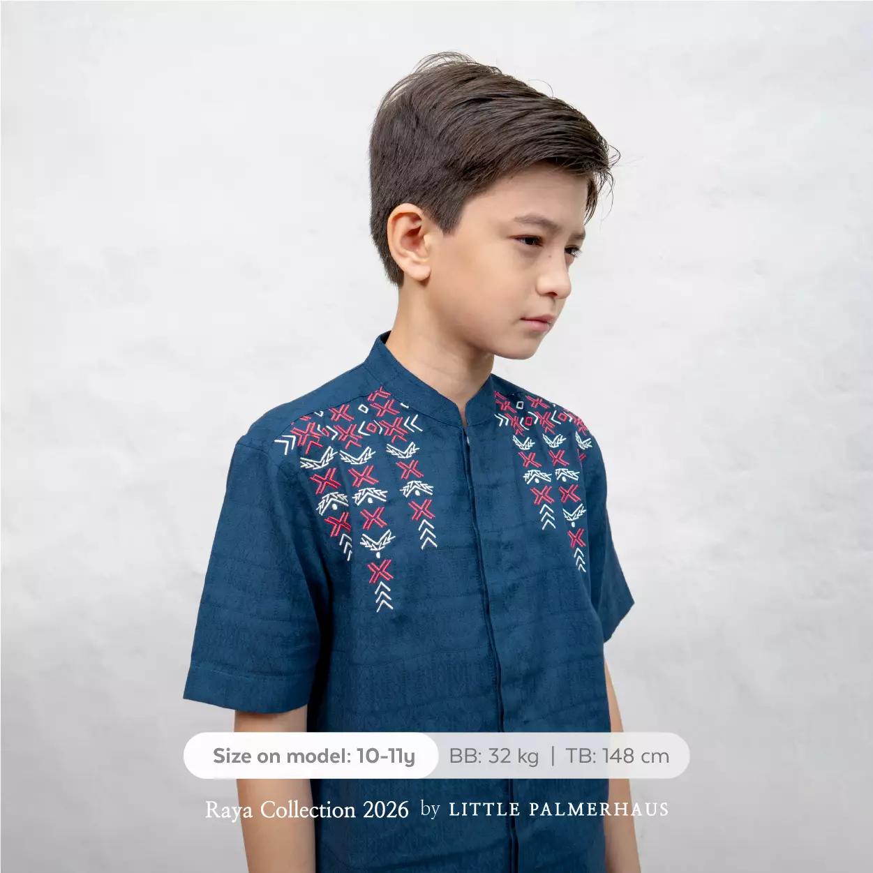 Little Palmerhaus - Baju Lebaran 2026 - Rihla Teen Koko Shirt (Baju Koko Anak Usia 6-14 Tahun) Terracotta