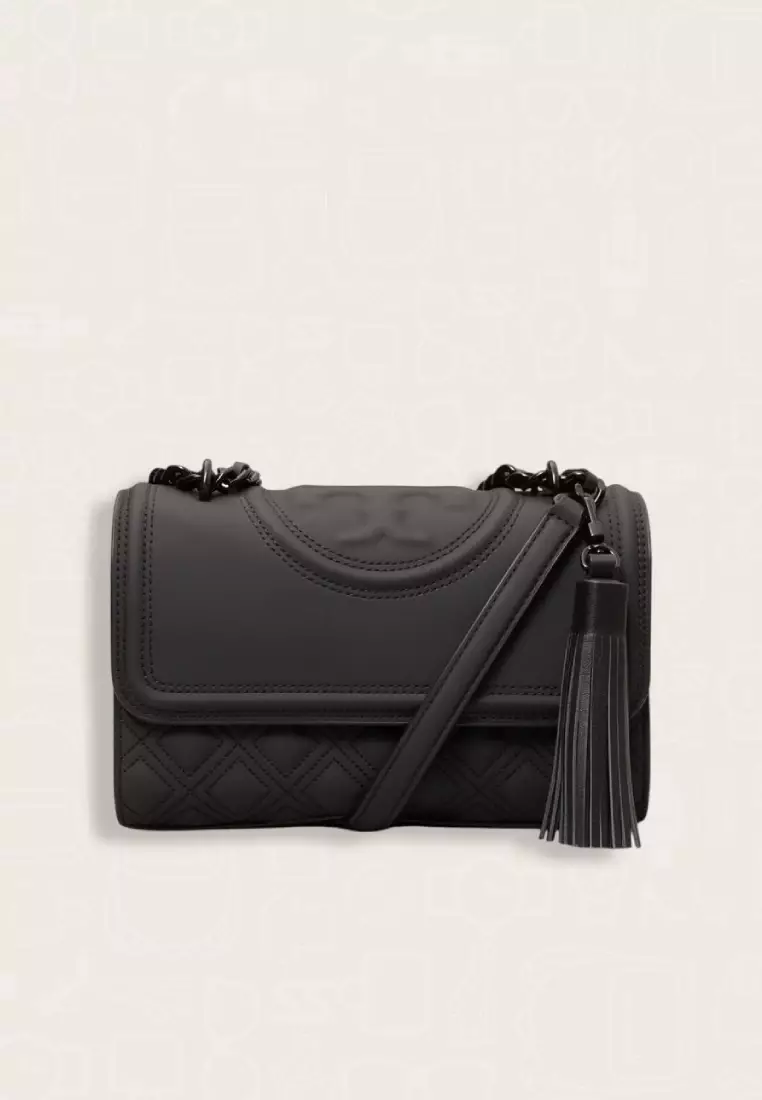 Tory Burch Small Fleming Matte Convertible Shoulder Bag Black