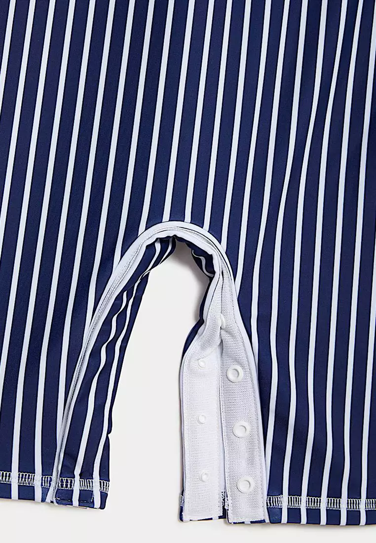 Striped Long Sleeve All In One