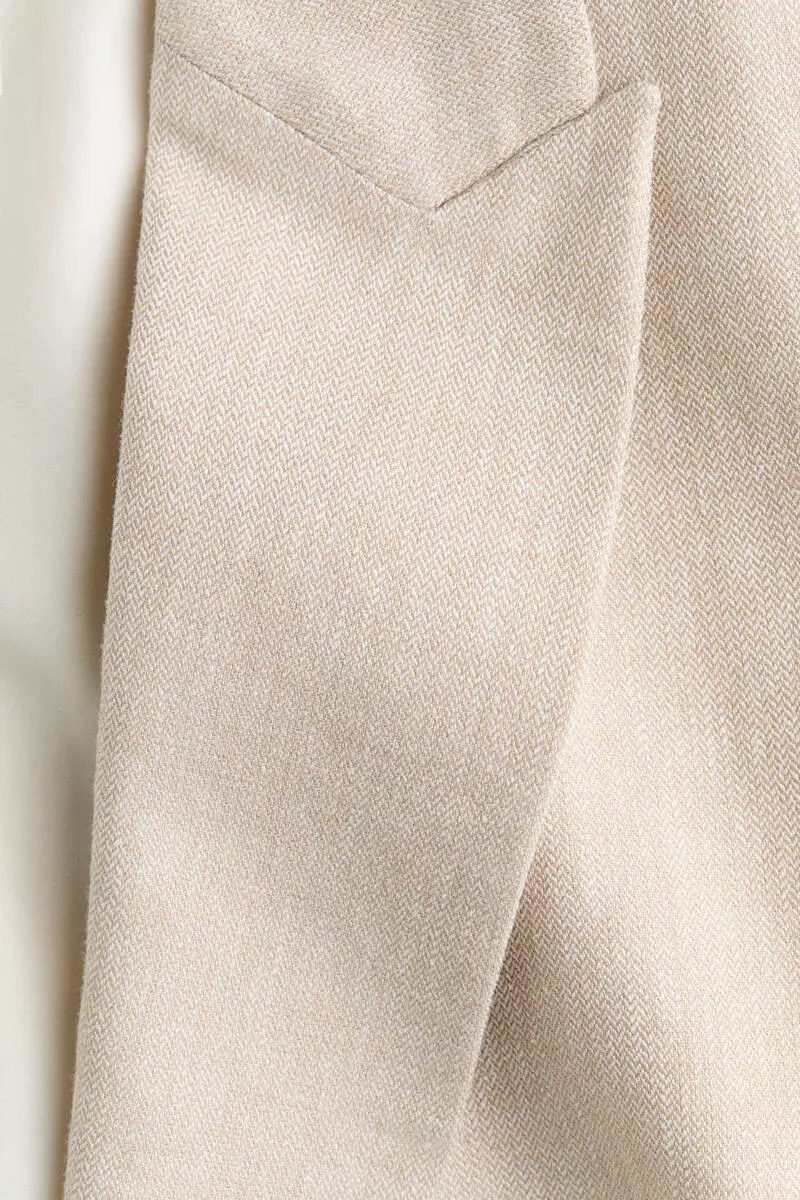 Linen-blend blazer