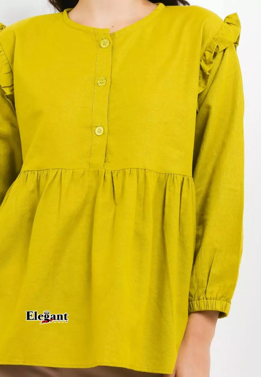 Alesha Blouse Oversize Kuning Lemon