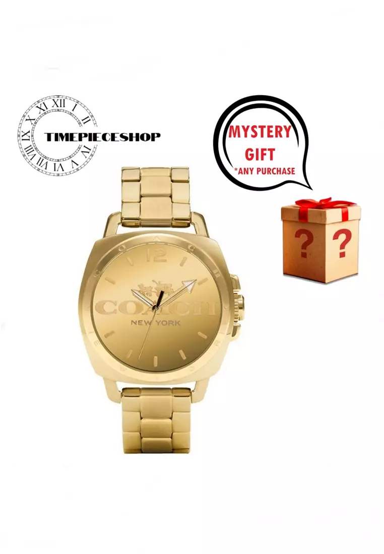 Coach boyfriend deals watch gold