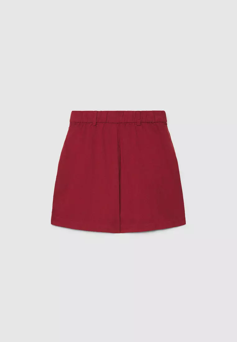 Women's Plain Linen-Effect Shorts