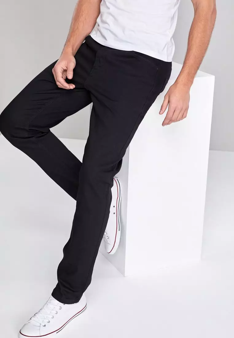 Buy NEXT Essential Stretch Jeans Slim Fit in Solid Black 2024