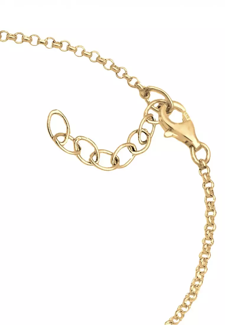 Gelang Perhiasan Perak 925 Wanita Astro Pendant Basic Gold Plated