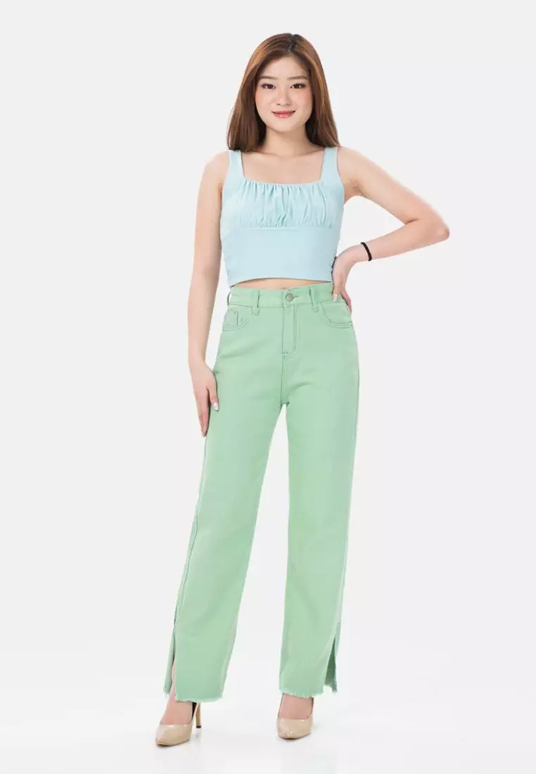 Straigh Slit Jeans Unfinished