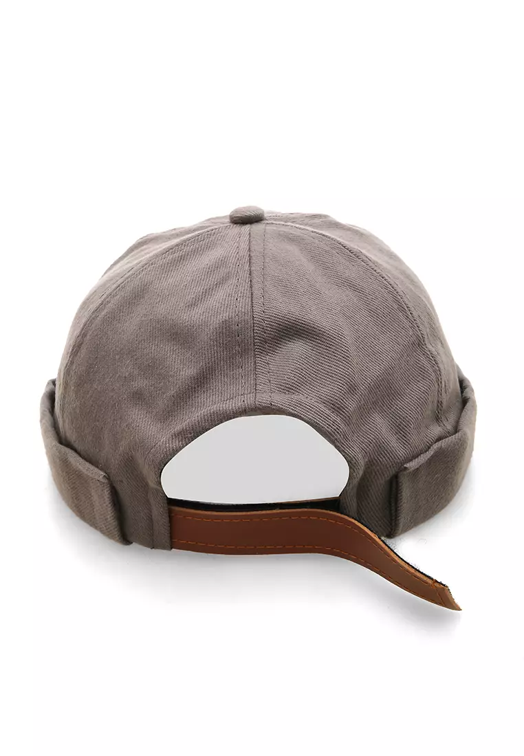 Kai Topi Peci Miki Hat Polos Pria Wanita Uniqe Design Material Cotton ORIGINAL - Dark Gray