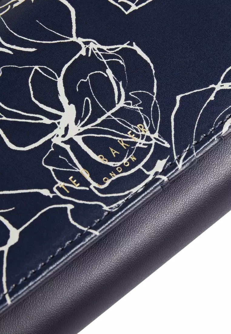 Ted Baker★Alimey ローズ ラージ ボブル パース ネイビー Buy TED BAKER ALIMEY Linear Rose Large Bobble Purse 2025