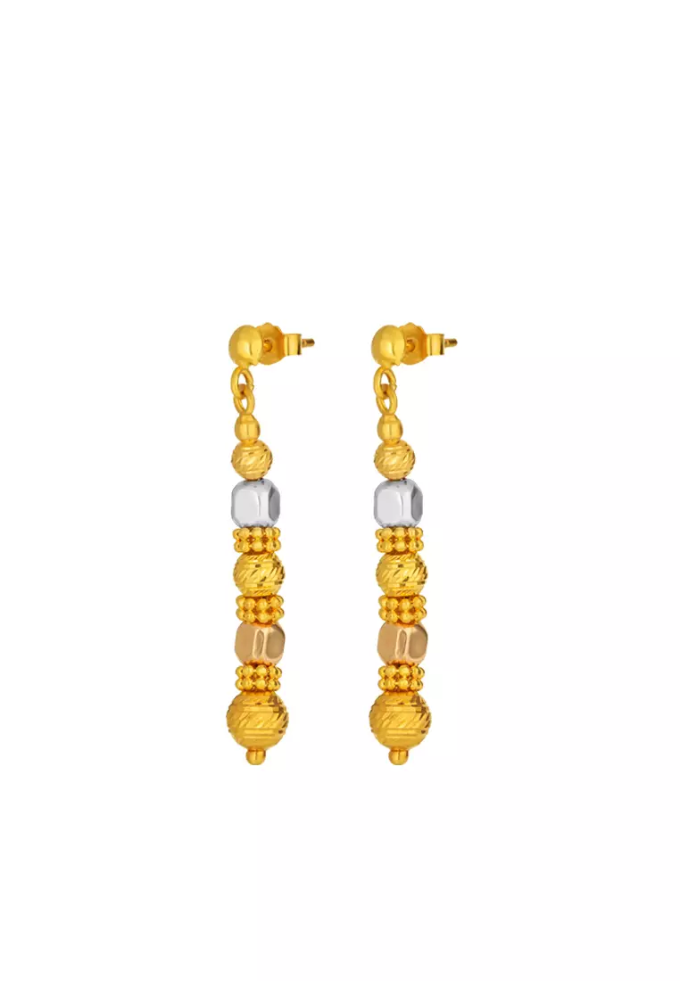 Dangling gold discount earrings design