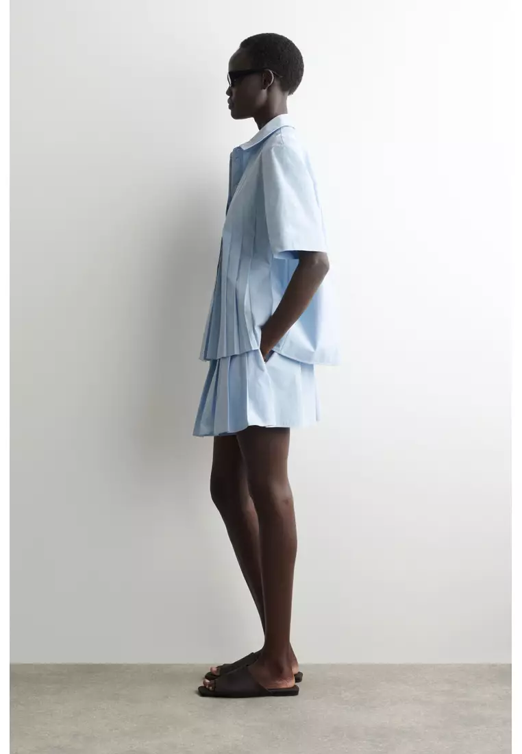 PLEATED COTTON SHIRT