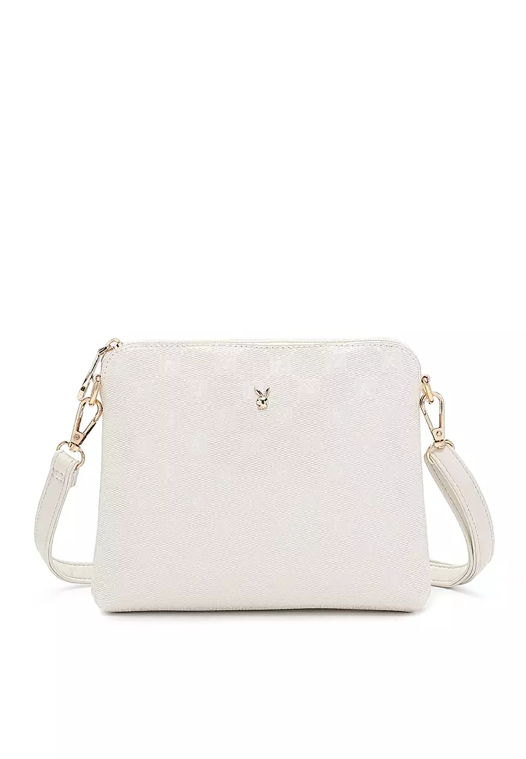 White online crossbody clutch