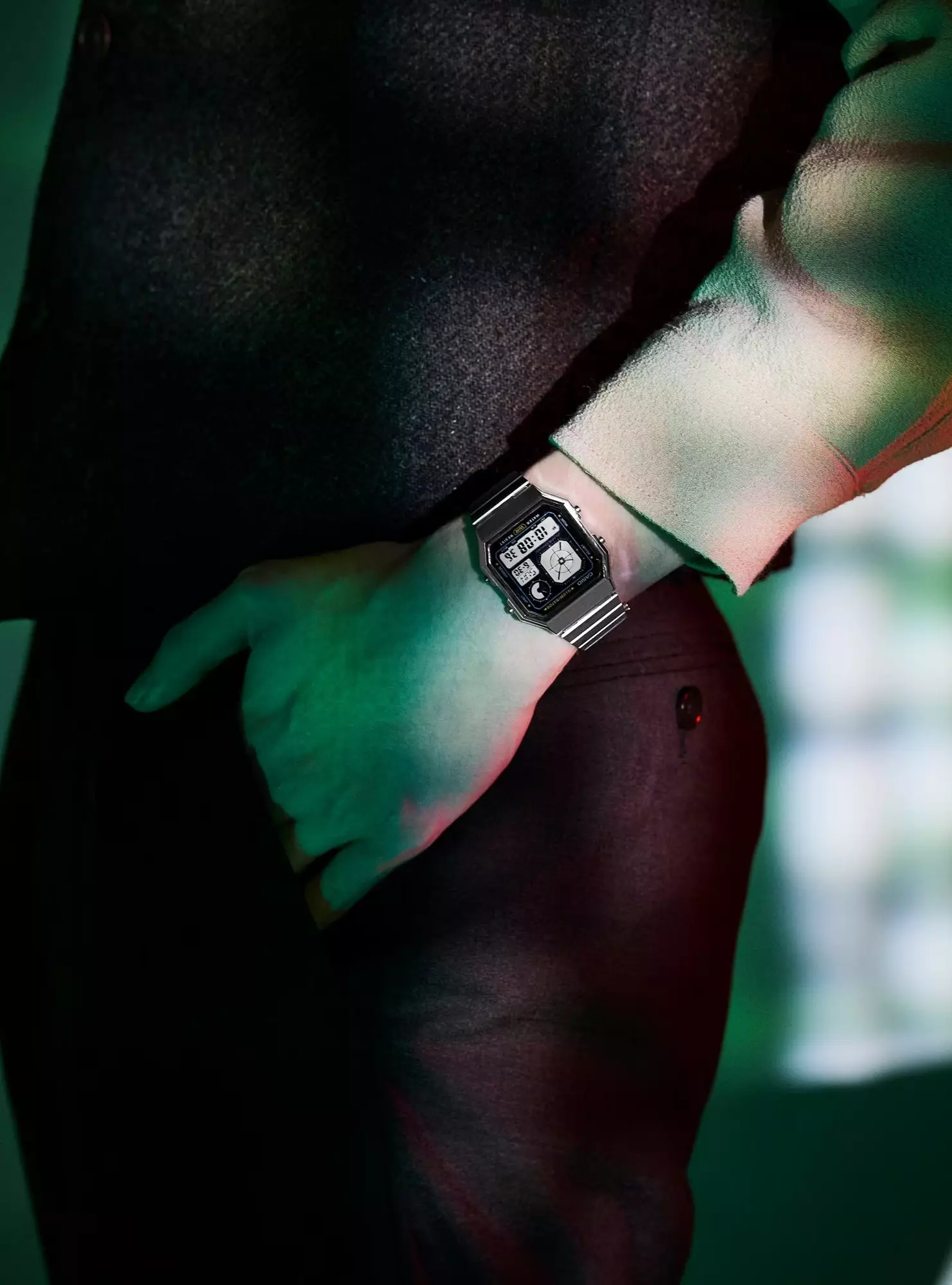 Unisex A130WE-1A Digital Resih Chrome Plated