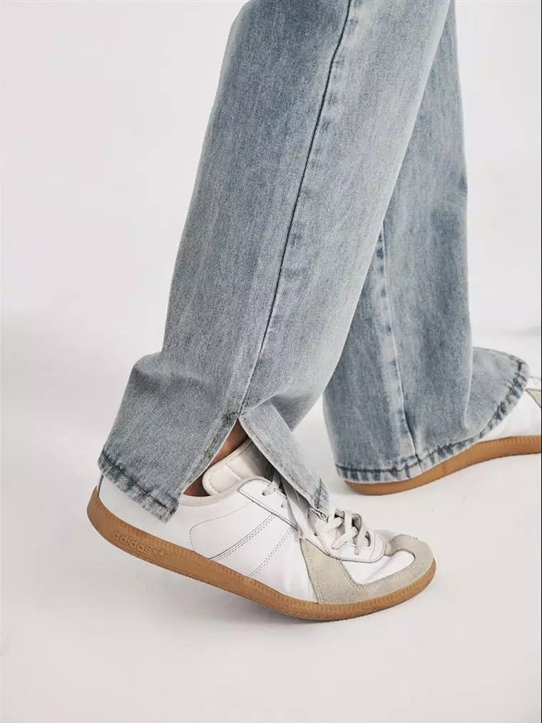 Cotton Washed Brushed Color Split Jeans [KL1568]