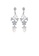 Glamorousky white Fashion and Elegant Flower Imitation Pearl Earrings with Cubic Zirconia 4F21EAC5340A0AGS_1