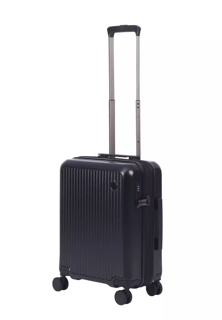 Crossing VIVE Polycarbonate Expandable Carry On Luggage V2 - Black