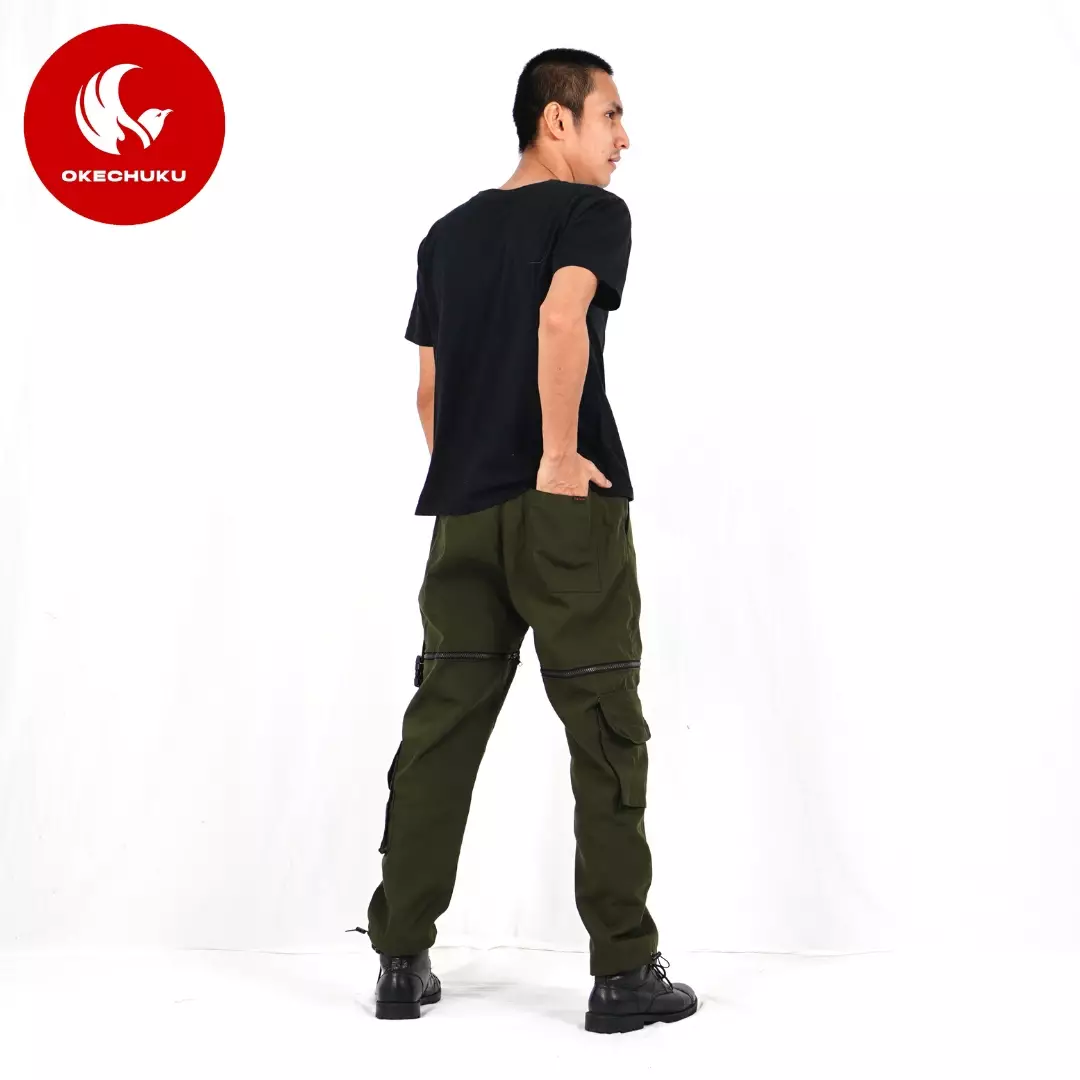 Okechuku JUSTIN Celana Cargo Panjang Pendek Pria Celana Techwear Style