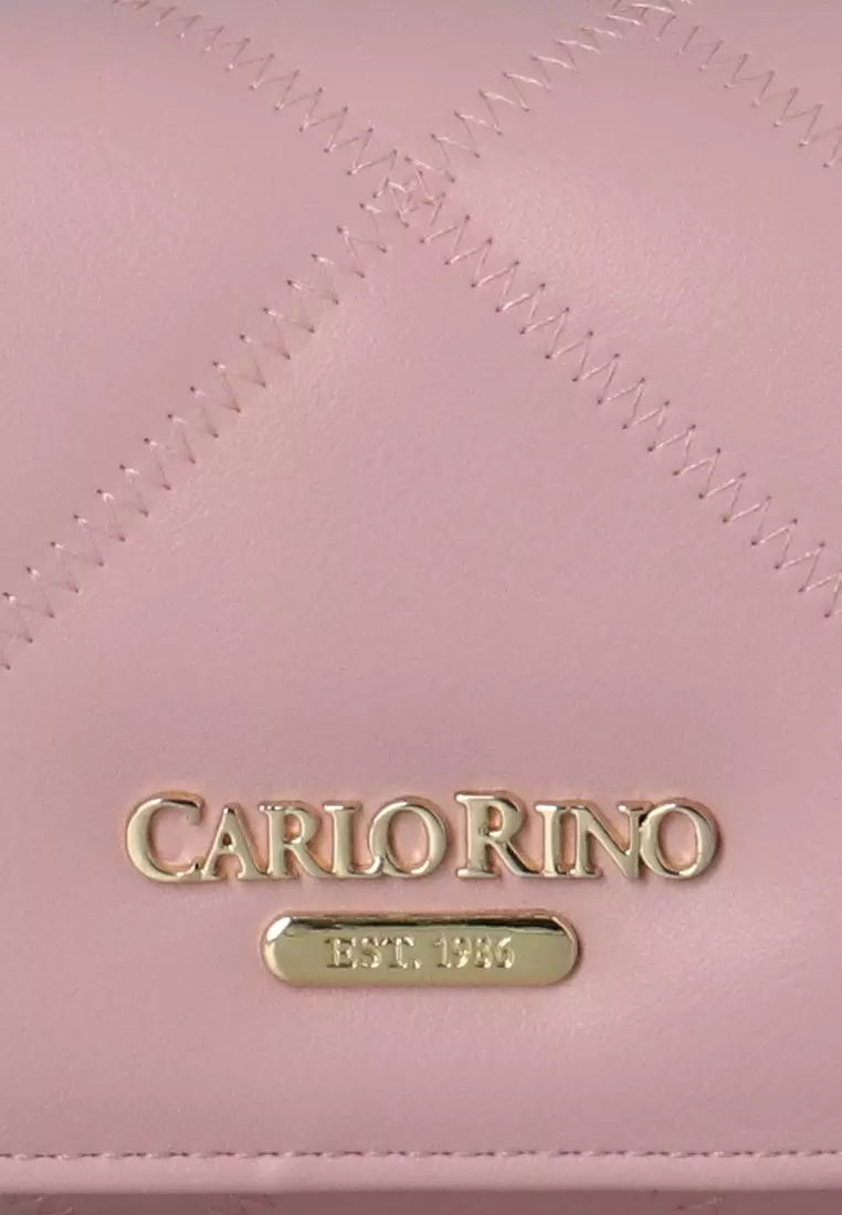 Buy Carlo Rino Glen Quilted Bi-Fold Short Wallet - Pink 2026 Online ...