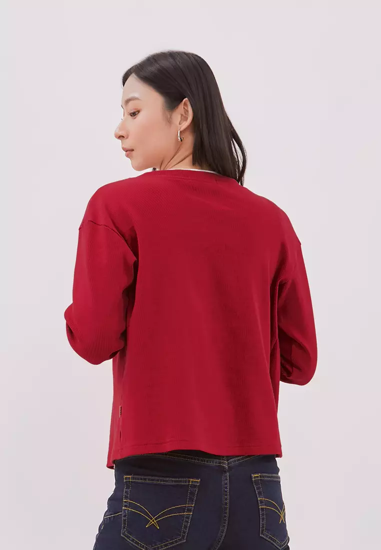 DUST Cardigan Saharsa Maroon (D.5311)