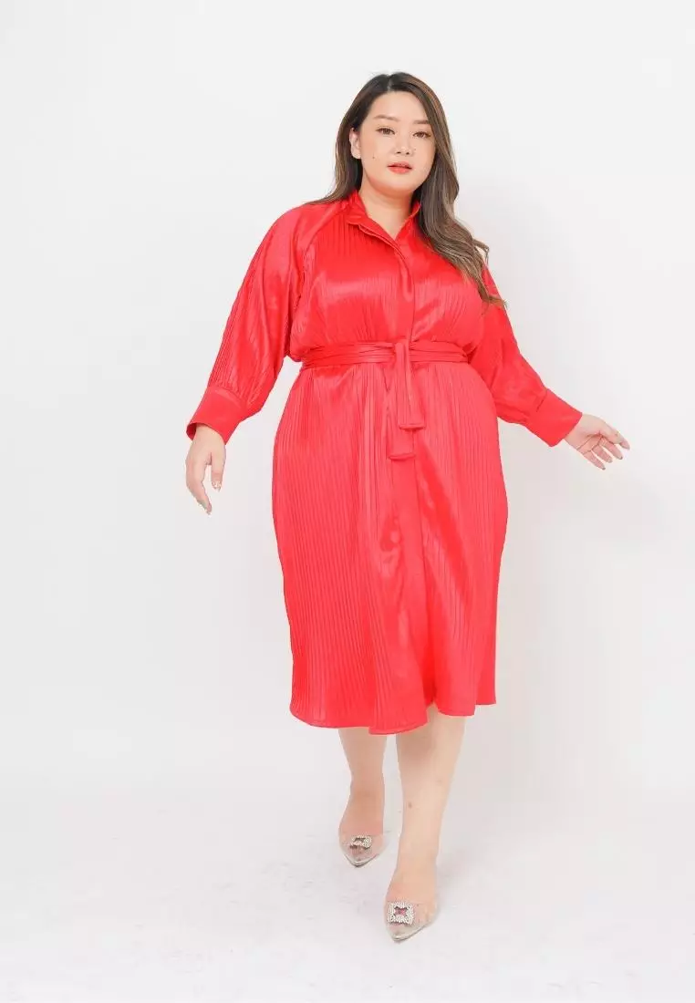 Plus Size Party Dress Fallon Red