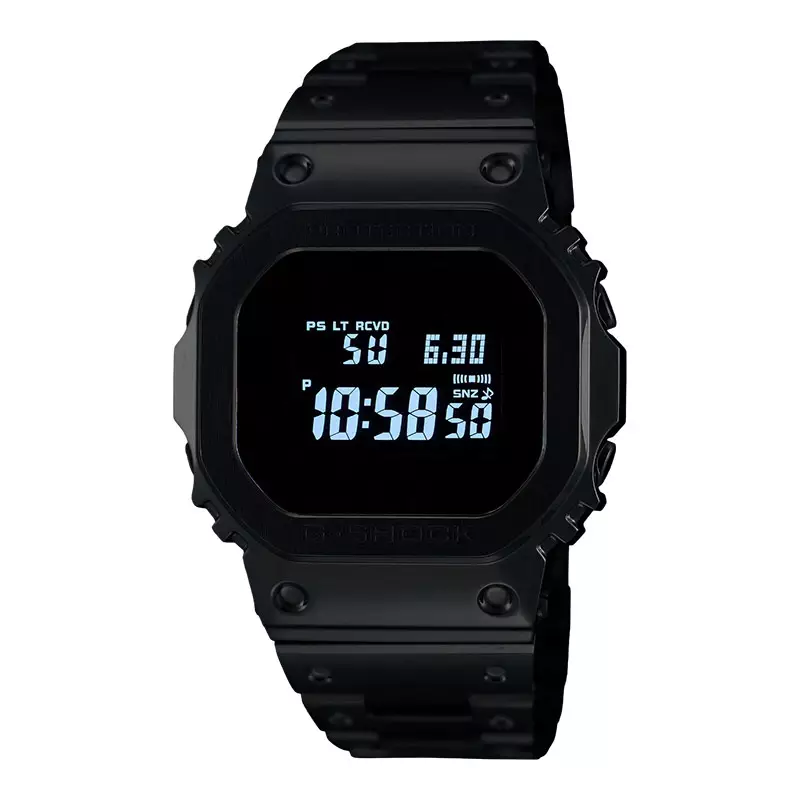 Jam Tangan Pria Casio G-Shock GMW-B5000D-2JF All-Metal Accented with Vibrant Blue Dial Stainless Steel Band (JDM)