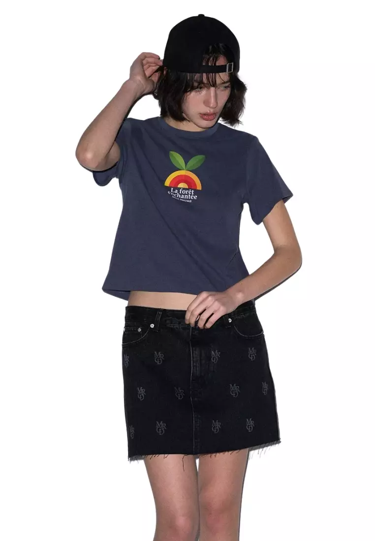 Slim TShirt Enchantee - Orange Charcoal