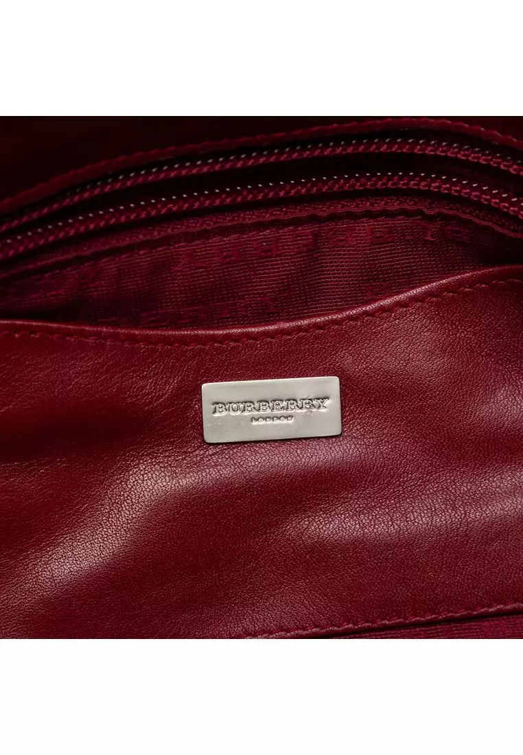 Pre-Loved Burberry Mega Check Wool Shoulder Bag