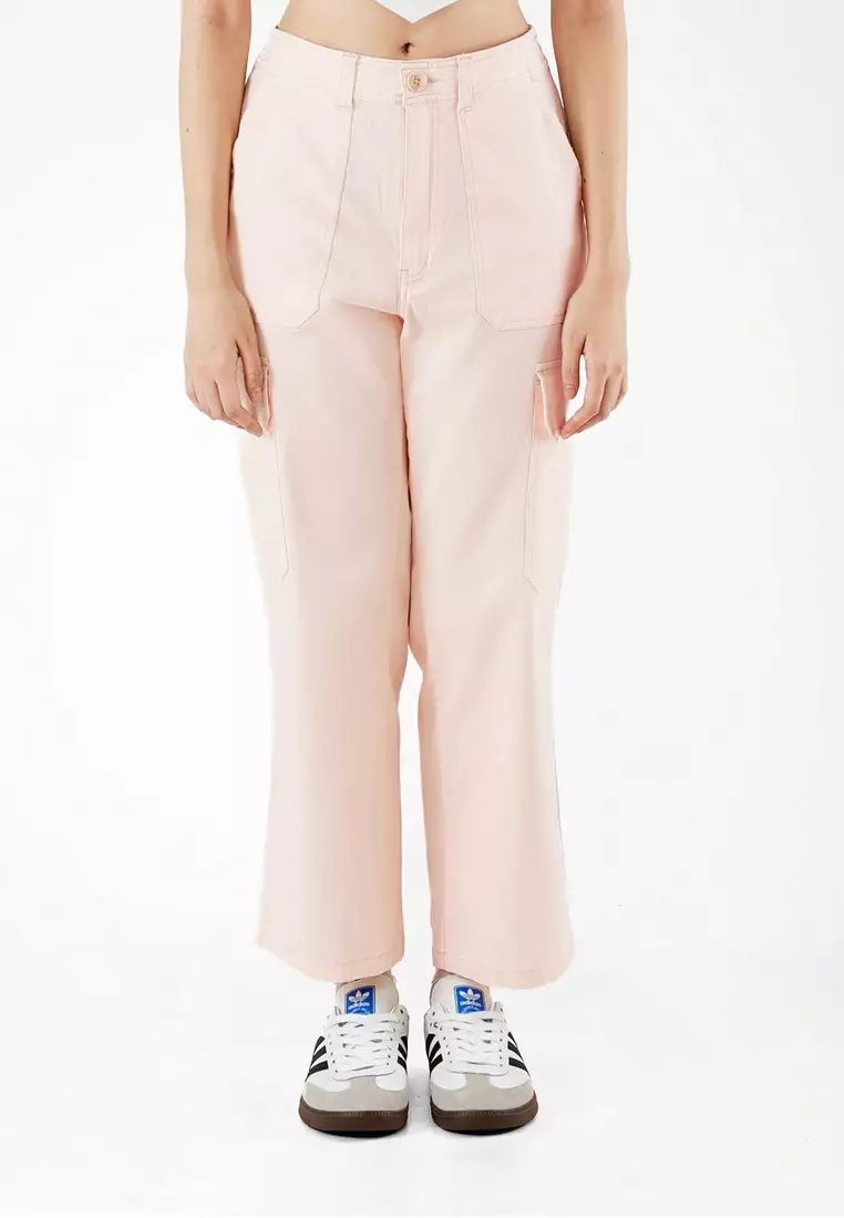 3Second Women's Cargo Pants Tasya High Waist Cotton Stretch C080823