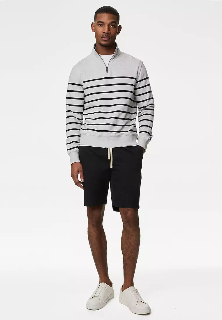 Pure Cotton Elasticated Waist Shorts