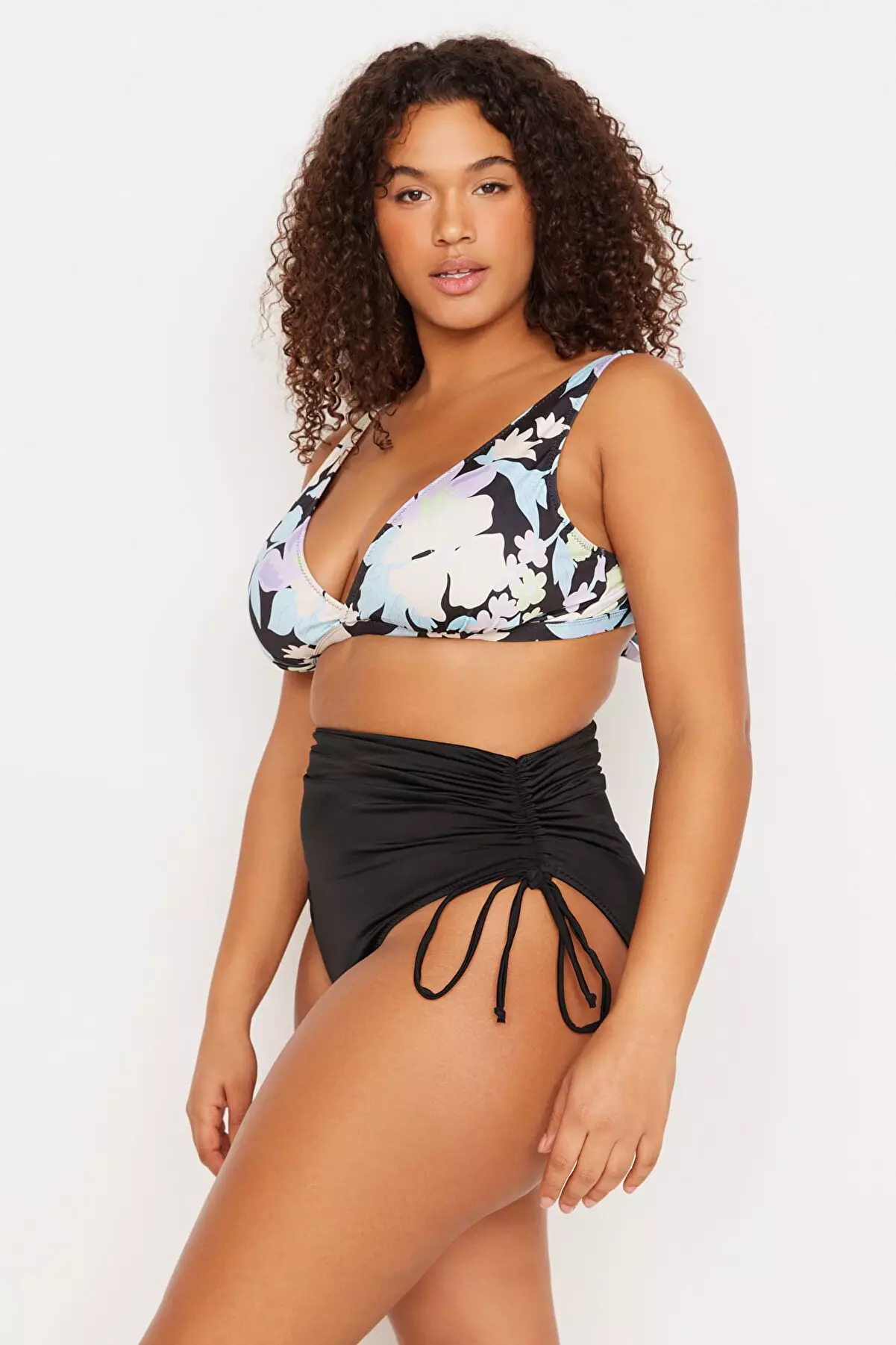 Plus size discount black bikini bottoms