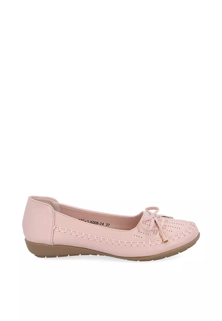 Discount on Carlo Rino  shoes - SKU: Pink Lola Stitch Ballerinas