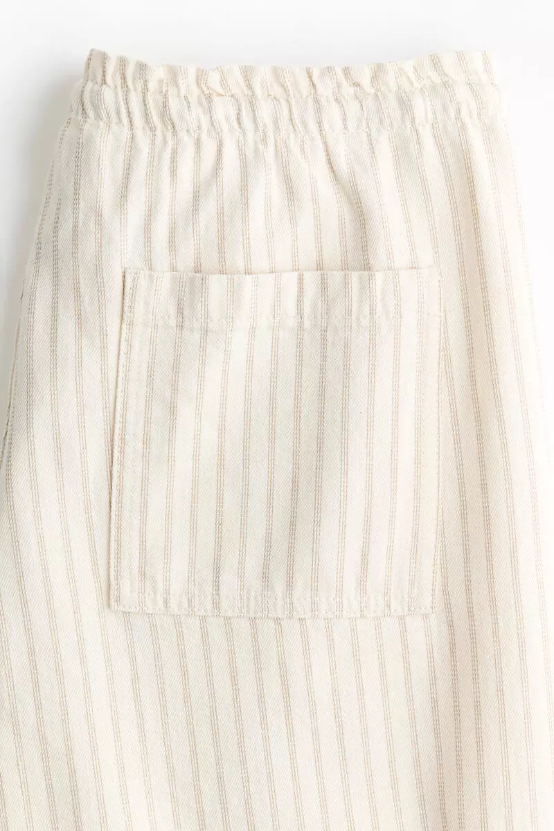 Denim pull-on trousers