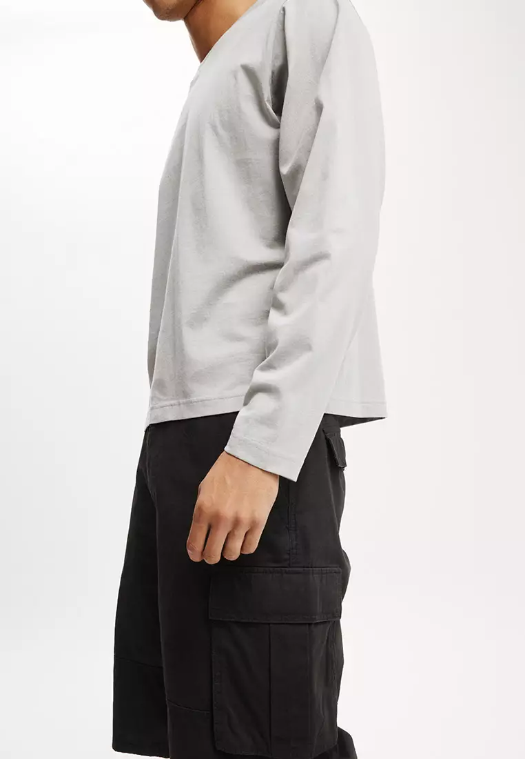 Cropped Fit Long Sleeve T-Shirt