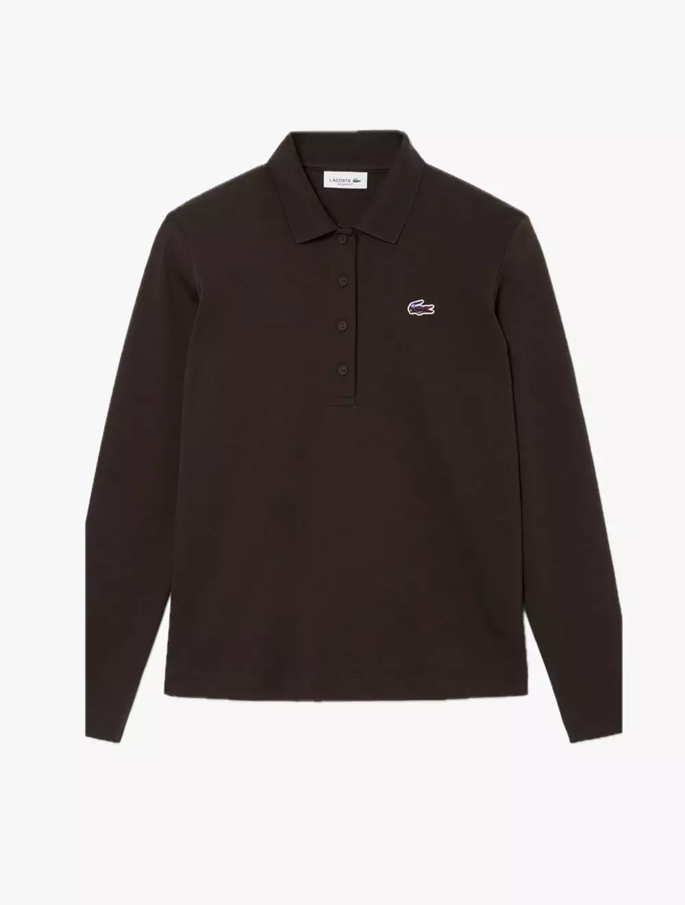 Jual Lacoste Regular Fit Landscape Crocodile Polo Shirt Brown