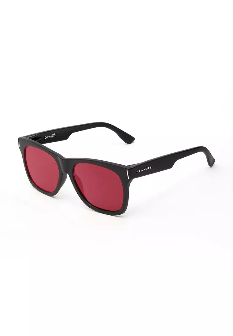 Buy Hawkers HAWKERS Carbon Black Red SUNSET Asian Fit Sunglasses for