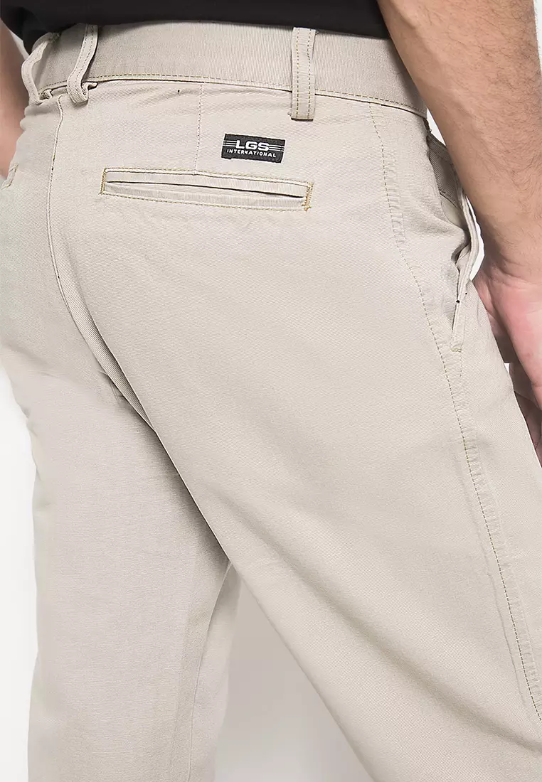 LGS - Celana Panjang Chinos Casual Pria Warna Cream Terang - CCT.500.037.005.C