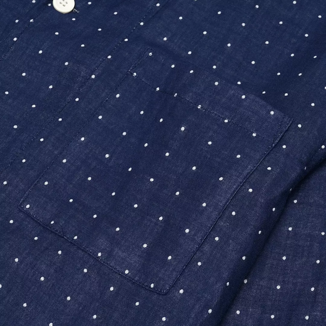 Patterned Cotton Pyjamas Set Navy
