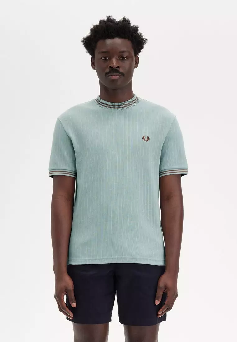 Buy Fred Perry Fred Perry M8679 Ribbed Jersey T-Shirt