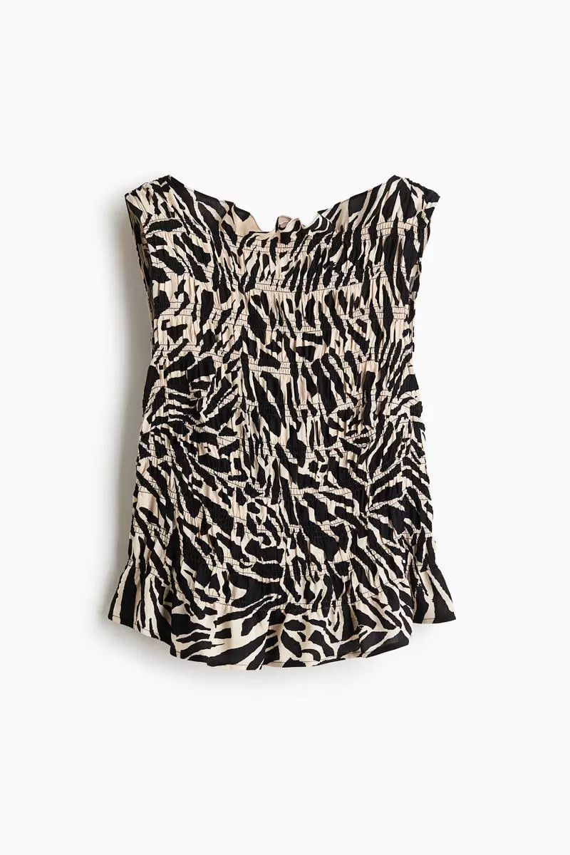 Smocked viscose top