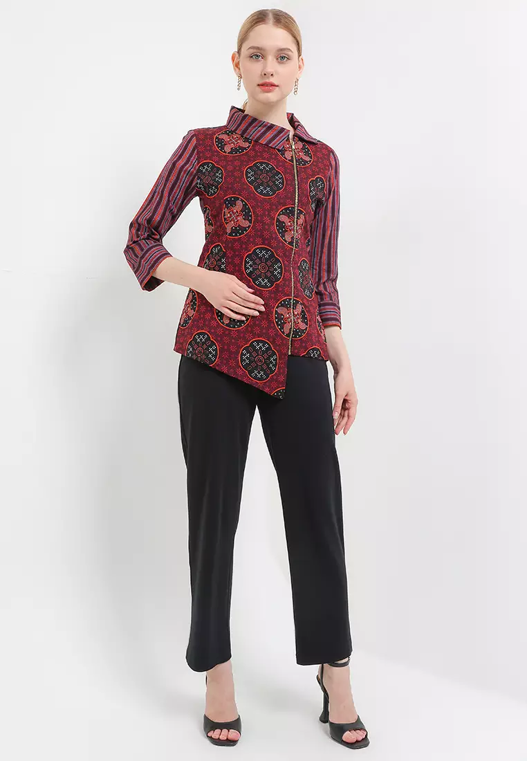 Blouse Batik Lurik Jlamprang