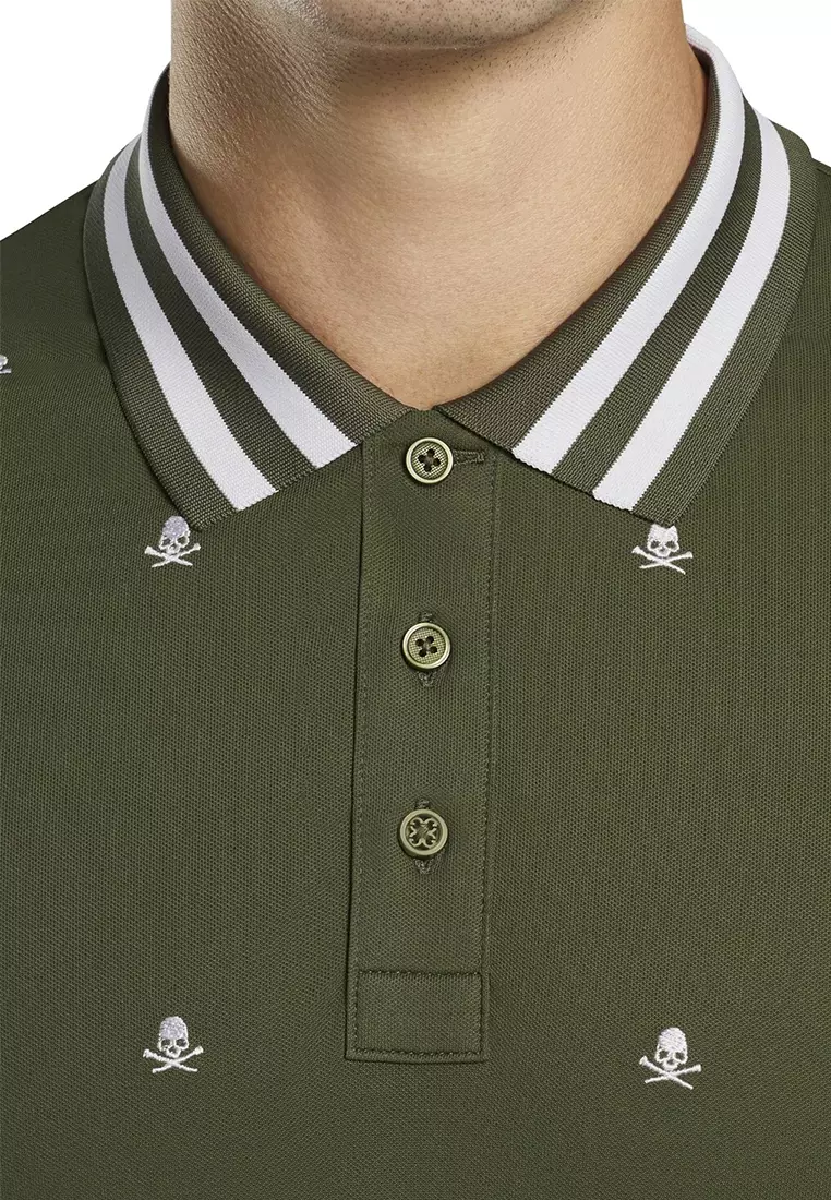 Men's Skull & T's Embroidered Polo