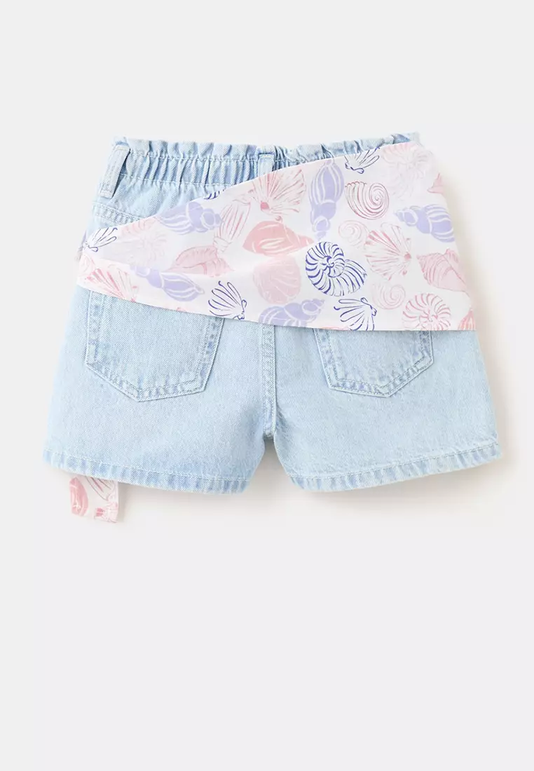 Scarf Detail Multi-Position Shorts