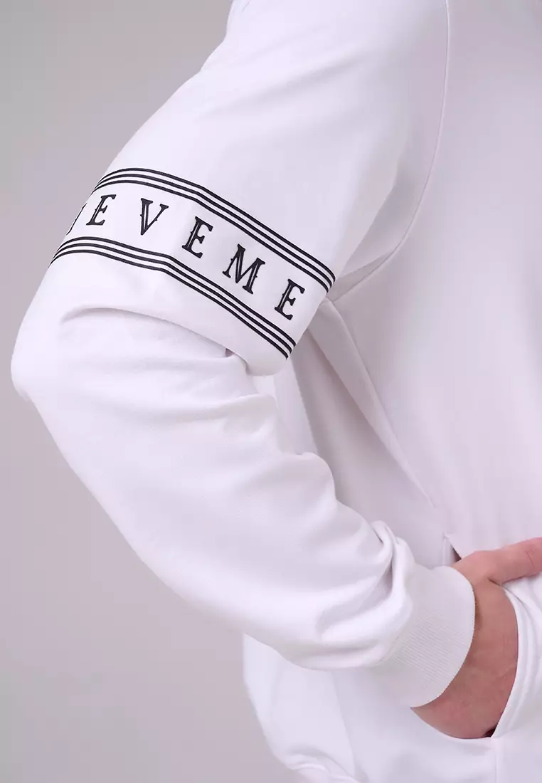 MANZONE X Merry Riana - Hoodie Lengan Panjang Pria Achievement - White Warna White