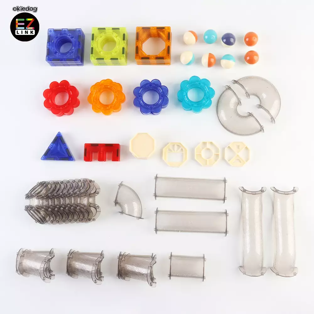 Okiedog EZLINK Magnetic Cloud Series- Mainan Magnet Edukasi - STEM - 74pcs