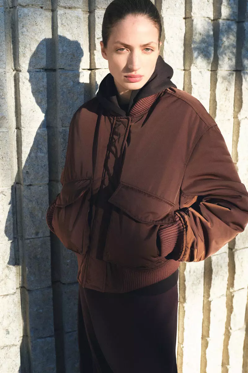 Padded bomber jacket