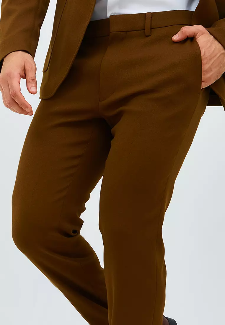Jobb Rickman-B Celana Panjang Modern Slim Fit Dark Brown