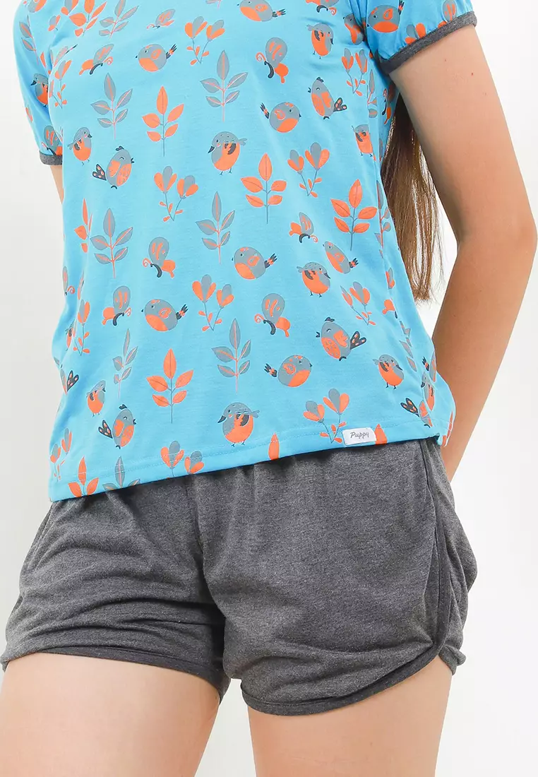 Pijama Piyama Baju Tidur  Short Sleeve Short Pants Sleepwear
