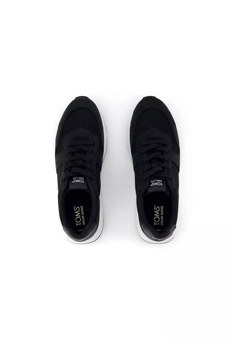 Women TRVL LITE Retro Runner Water Repellent Sneaker - Vintage Black Twill