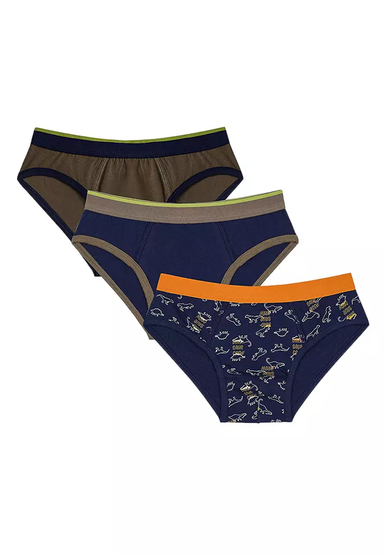 Buy Penti 3 Pack Boys Dinosaur Crew Underwear in Multi 2024 Online